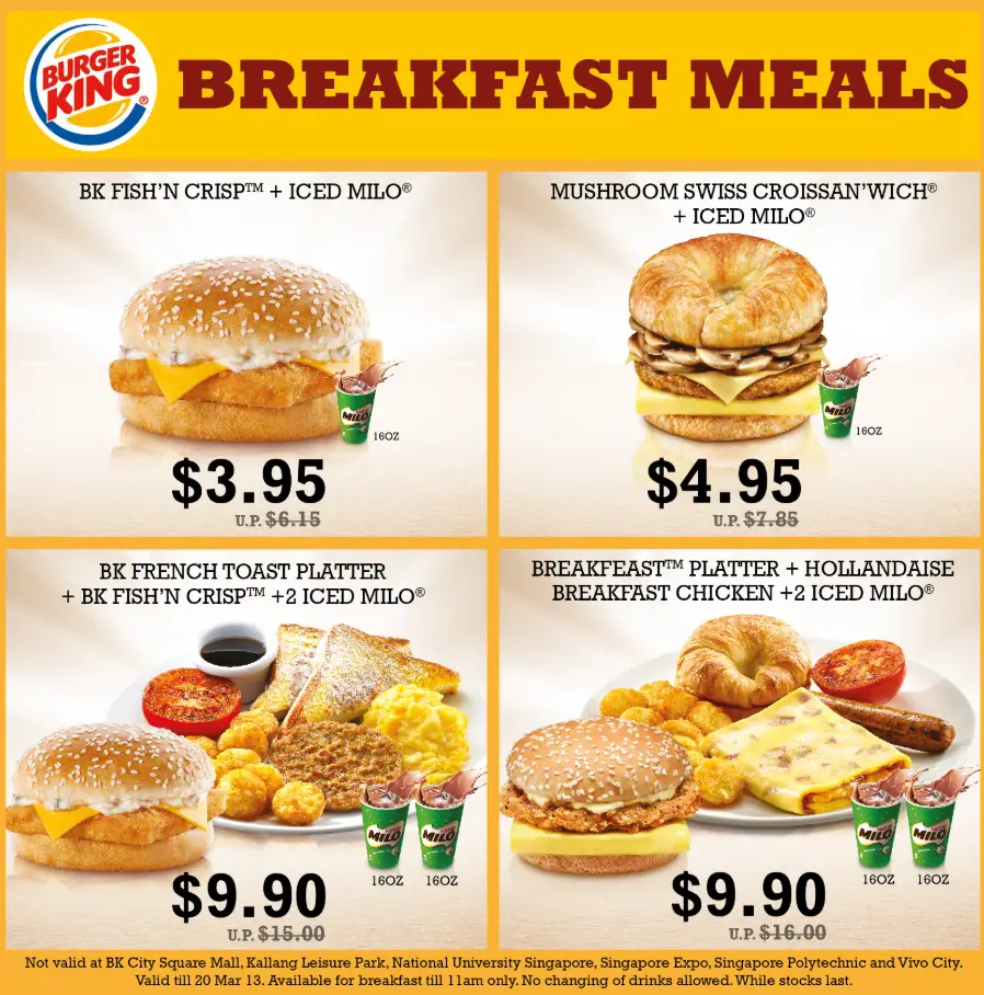 Burger King Menu Singapore