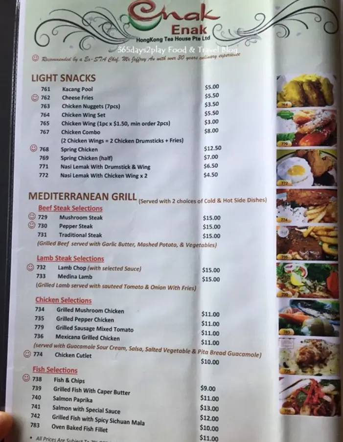 Enak Enak Menu Singapore