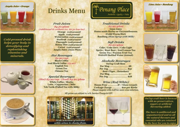 Penang Place Menu