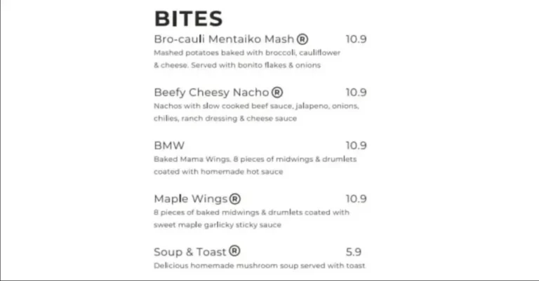 Refuel Cafe Menu