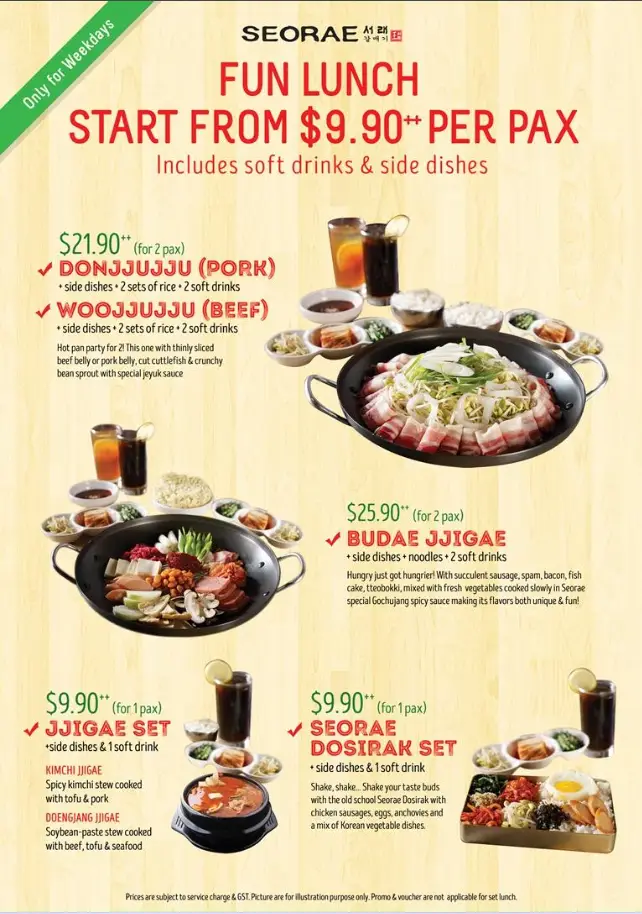 Seorae Menu Singapore