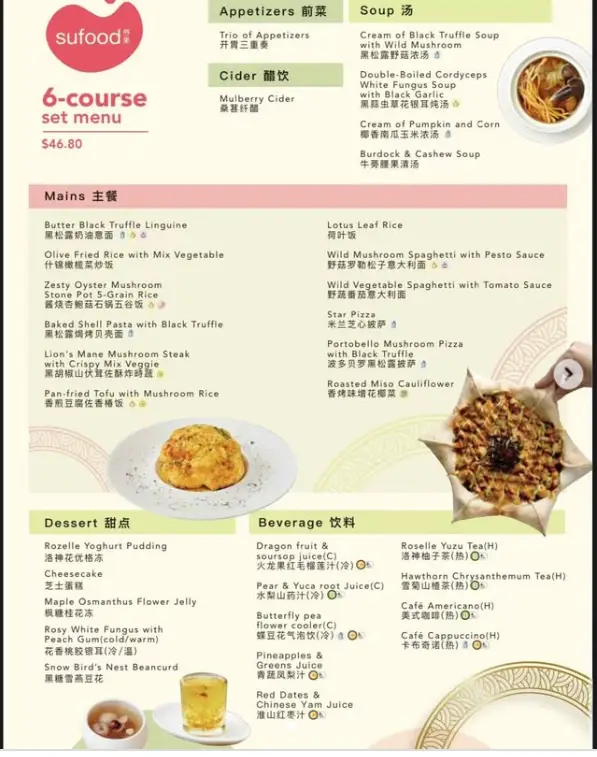 Sufood Menu